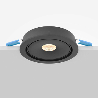 Встраиваемый светильник 12*12*4,5 см, LED, 9W, Maytoni Technical Move DL060-9W3-4-6K-B черный, вр 11,5 см
