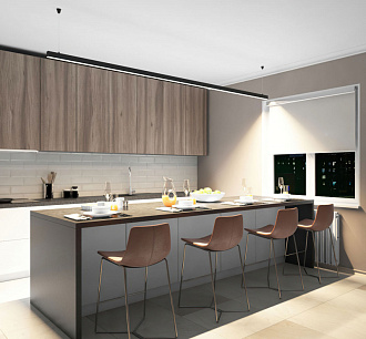 Светодиодный светильник 300 см, 72W, 4000K, Denkirs DK9304-BK, черный