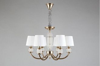 Подвесная люстра 70*45-143,5 см, 6*E14, 40W, Aployt Zhaklin APL.744.03.06, золотой