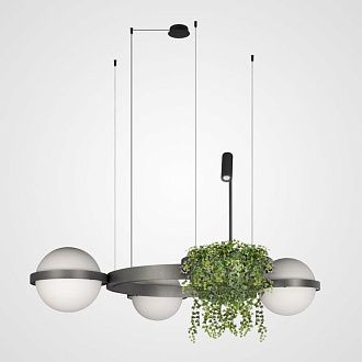 Подвесной светильник PALMA L5 102,5*75*327 см, 5*LED*9, 3W, 3000, 4000, 6000K, ImperiumLoft palma01, Графитовый