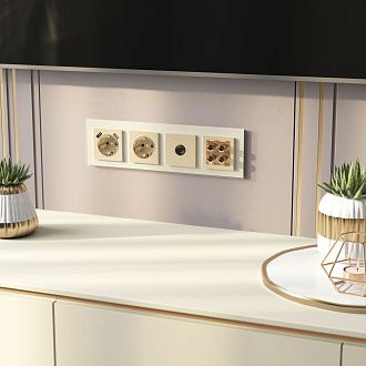 ТВ-розетка оконечная (шампань рифленый) W1183010 Werkel 4690389160639