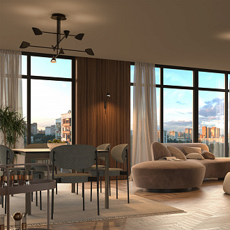 Люстра *100*59,2 см, LED * 8 61.5W, 3000К Mantra Capuccina 7578, черный