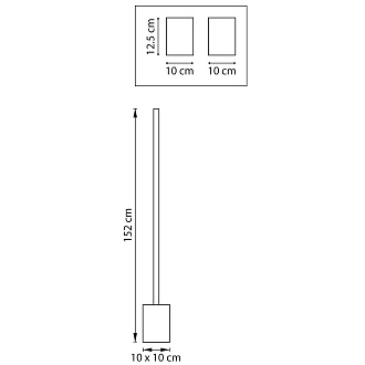 Торшер 10*10 см, 40W 3000-6000K Lightstar Palla 739713 Золото