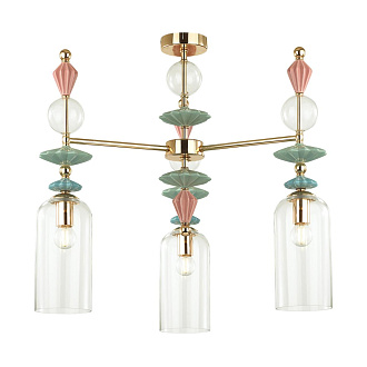 Подвесная люстра диаметр 65 см Odeon Light Bizet 4855/3C Золото
