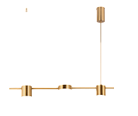 Люстра L740 x W100 x H1200, мм, 18W 4000K, BRASS(Латунь) NewRgy 8022DW/3 BRASS