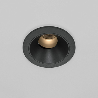 Встраиваемый светильник 6,2*7 см, LED*7W, 3000 К, Wise DL057-7W3K-B Maytoni Downlight, Черный, вр 5,8 см