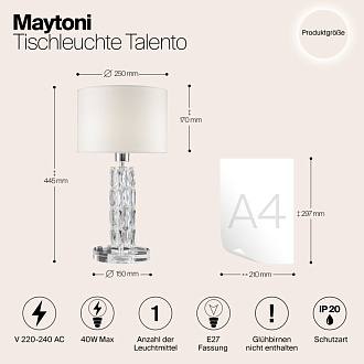 Настольная лампа Maytoni Talento DIA008TL-01CH хром