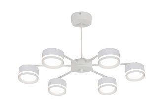 Люстра Ø570 x H200, мм, 6*15W (90W), WHITE (Белый) Rilon 9490/6 WHITE