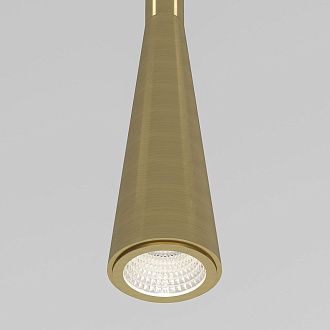 Подвесной акцентный светильник 6*6*140 см, LED, 7W, 4000K, Elektrostandard Vist 50312 LED, латунь