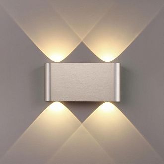 Настенный светильник 22 см, 4W, 3000K, Odeon Light Hightech Magnum 7106/4WL, матовый никель