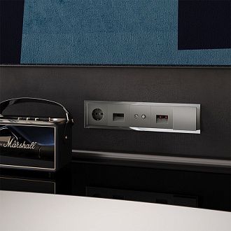 Рамка стеклянная Voltum S70 на 5 постов, титан, стекло Стекло/пластик  VLS110506