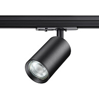 Трековый светильник 8,1*0*13,6 см, GU10*1*50W,  К, Novotech 370963 Pipe Port, черный