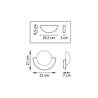 Бра *25*21- см, LED*W, 3000K, Lightstar Erica 609632, Красный