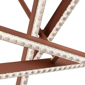 Подвесной светильник 42,3*42,3*-150 см, *LED, 43W, 4000K, ST-Luce Euclidics SL1018.613.04, коричневый