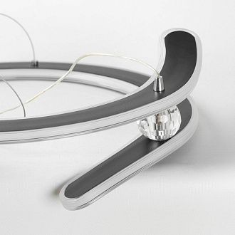 Люстра подвесная *41*35-150 см, 1*LED*43W, 3000-4300-5700K, Lussole Hale LSP-7381, черный