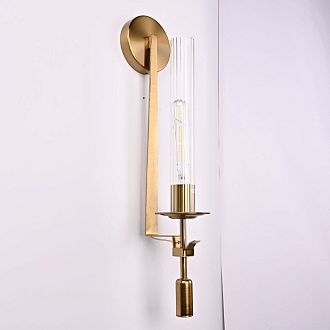 Бра Fontanelle Single Wall Lamp 15*11*58 см, 1*E27*60W, ImperiumLoft 44.442-0, Латунь