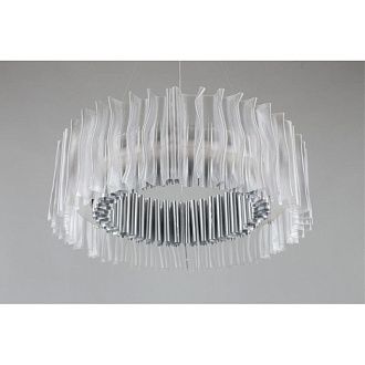 Подвесная люстра 60*60-200 см, 1*LED, 60W, 3000K, Aployt Milena APL.654.03.60, серый