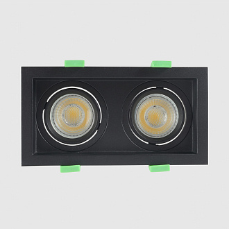 Встраиваемый светильник 18 см, Crystal Lux CLT 068C2 BL, черный, вр 16*8 см