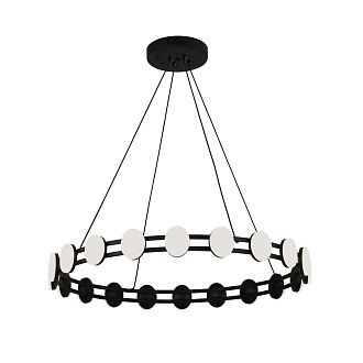 Подвесная люстра 80*10,5-120 см, 8*LED, 2W, 3000K, F-Promo Moti 4601-8P, черный