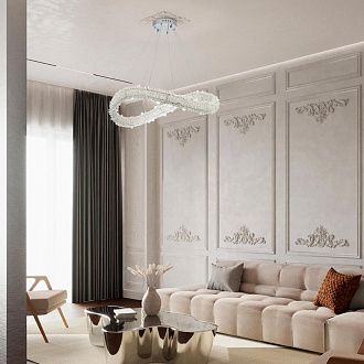 Подвесной светильник 80*40/150 см, LED 88W 3000-6000K MODESTYLE MS.5003.800 CR хром