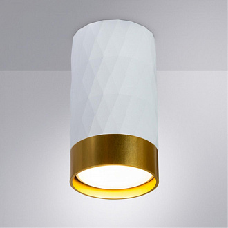 Светильник 6 см, Arte Lamp Fang A5558PL-1WH, белый-золото