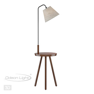 Торшер со столиком Odeon Light Kalda 4666/1F, коричневый-бежевый