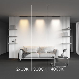 Трековый светильник 45*1*1,8 см, LED 12W 2700K Maytoni Technical Accessories for tracks Levity Basis TR192-1-12W2.7K-B черный