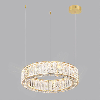 Люстра 50*50*80 см, LED 1*60W, 3700 К, Odeon Light Version 5071/60L, золото/прозрачный