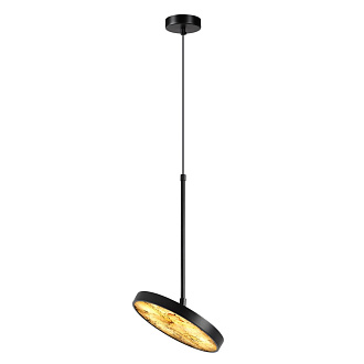 Подвес 23,6*23,6*180 см, LED 1*15W, 3000-4000-6000 К, Odeon Light Bergi 5064/15L, матовый черный/серо-бежевый
