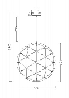 Светодиодный светильник Freya Amber FR5099PL-L45CH, 52W LED, 3000K, диаметр 60 см, хром