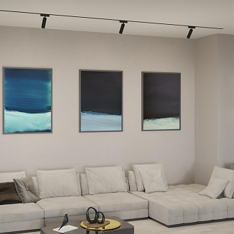 Трековый светильник для низковольтного шинопровода 11,5*4,5*4,5 см, LED 15W*3000 К, Novotech Shino Smal, черный, 359256