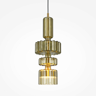 Подвесной светильник 15*15*360 см LED, 12W, 3000К, Maytoni LEVEL MOD253PL-L18BS3K3 латунный