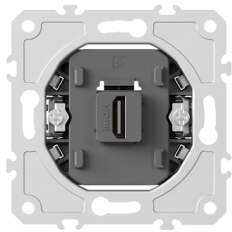 Donel механизм HDMI 2.0a, черный,  разъем Type A 180° 4K  Full HD @ 60 Hz 3D, HDR,  серия DB, DB20200
