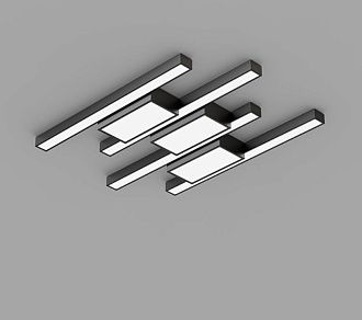 Потолочный светодиодный светильник Inodesign Line Black 44.6746