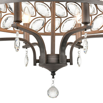 Подвесная люстра  60*160 см, 6*E14 античное серебро Vele Luce Rosa VL3216P06