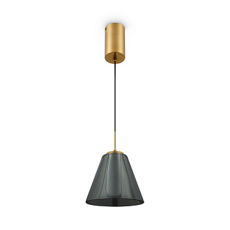 Светильник 17 см, 5W, 3000K, Freya Fume FR5399PL-L4BS, латунь