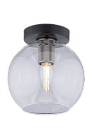 Люстра L200 x W200 x H350 (600), мм, 1*40W, BK+CL(Чёрный) Rilon 1020FC/1 BK+CL