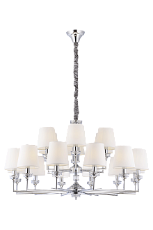 Люстра Ø1040 x H550(1500), мм, 18*40W (720W), CHROME (Хром) NewRgy 8906/12+6CR CHROME