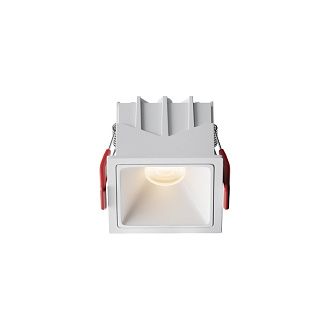 Встраиваемый светильник 6,5*6,5*5,2 см, LED, 10W, 3000К, Maytoni Technical Alfa LED DL043-01-10W3K-SQ-W-1 белый, вр 5,5*5,5 см