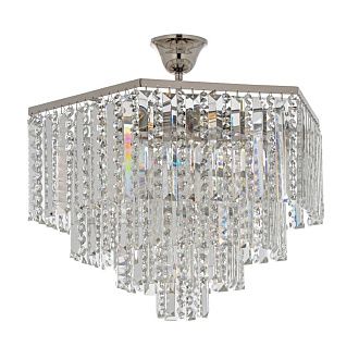 Люстра потолочная *40*21 см, 6*E27*60W, Arti Lampadari Loreto Nickel Loreto E 1.5.40.105 N, никель