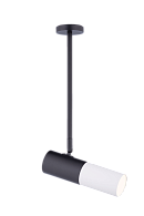 Светильник Ø58 x W195 x H375, мм, 50W, SBK+SWT(Матово чёрный + Глянцево белый) Rilon 542RT SBK+SWT