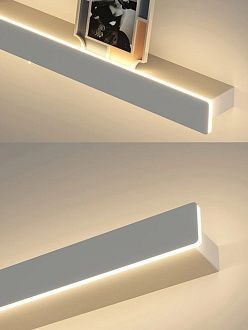 Светильник - декоративная полочка DZN-13322 БЕЛЫЙ  D400/H100/1/LED/8W/4000K с выключателем