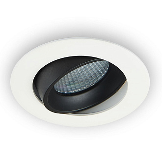 Встраиваемый светильник 9 см, 7W, 3500К Citilux Альфа CLD001NW4, белый-черный, вр 8 см