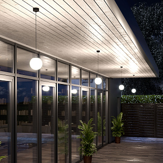 Светильник садово-парковый со стеклянным плафоном Sfera H 35158/H черный Elektrostandard