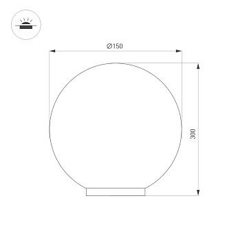 Грунтовый светильник Arlight 046170 30*30*30 см, 10W, белый (теплый)K,
