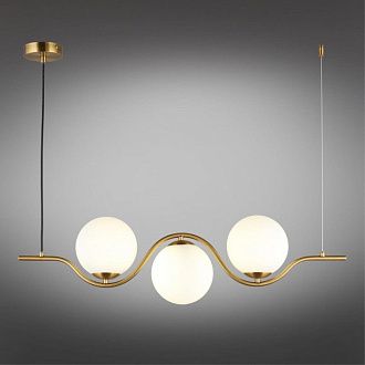 Подвесной светильник 80*15*40-120 см, 3*G9, 5W, Aployt Jagna APL.312.13.03, латунный