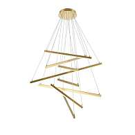 Каскадная люстра 101*101*320 см, LED, 90W, 2600К-3500К, Maytoni LINE  MOD016PL-L96GK золотой