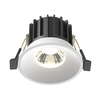 Встраиваемый светильник 8*8*6 см, LED, 12W, 4000К, Maytoni Technical ROUND DL058-12W4K-W белый, вр 7,5 см