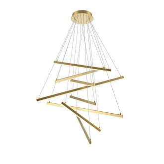 Каскадная люстра 101*101*320 см, LED, 90W, 2600К-3500К, Maytoni LINE  MOD016PL-L96GK золотой