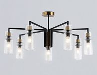 Люстра на штанге **18-35 см, 7*E14*40W, K, Ambrella Light High Light LH56115, черный, латунь